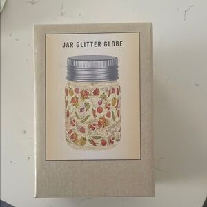 Cracker Barrel Jar Glitter Globe with Silver Lid